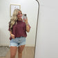 Halo Washed Maroon Top