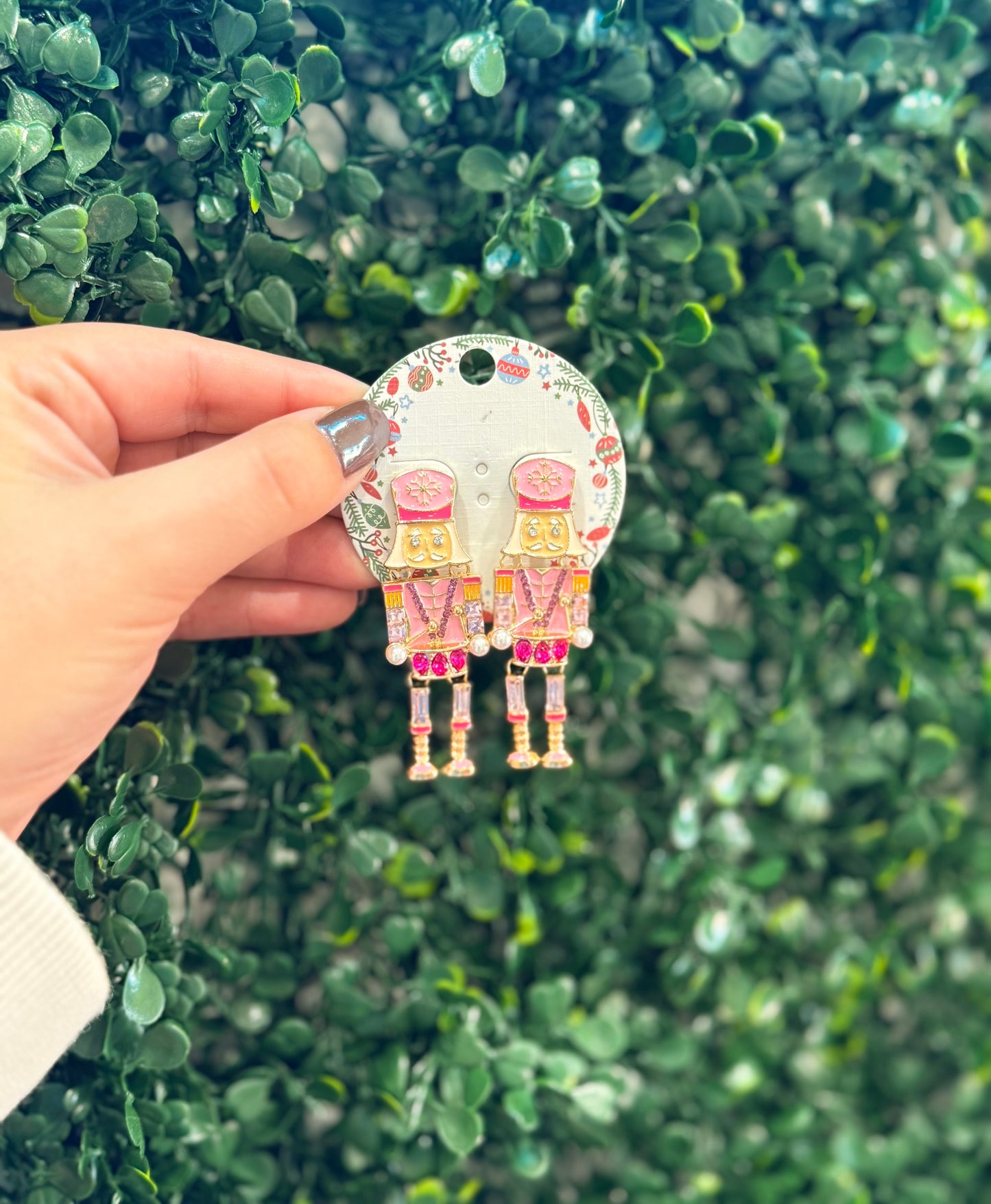 Pink Nutcracker Earrings