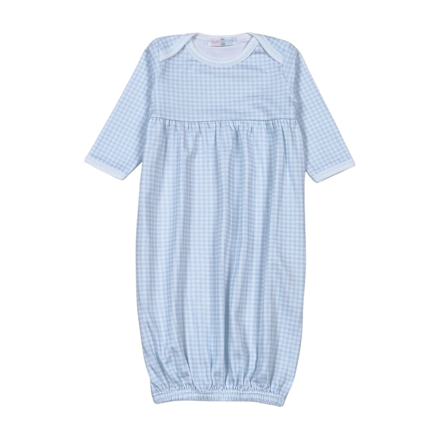 Baby Loren Blue Gingham Gown