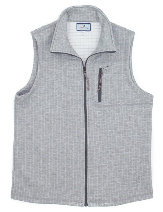 Properly tied heather gray vest