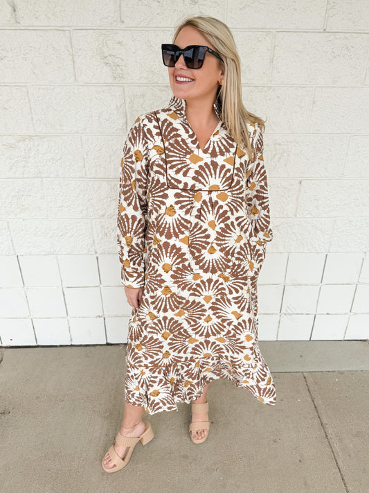 Mocha Sunflower Dress