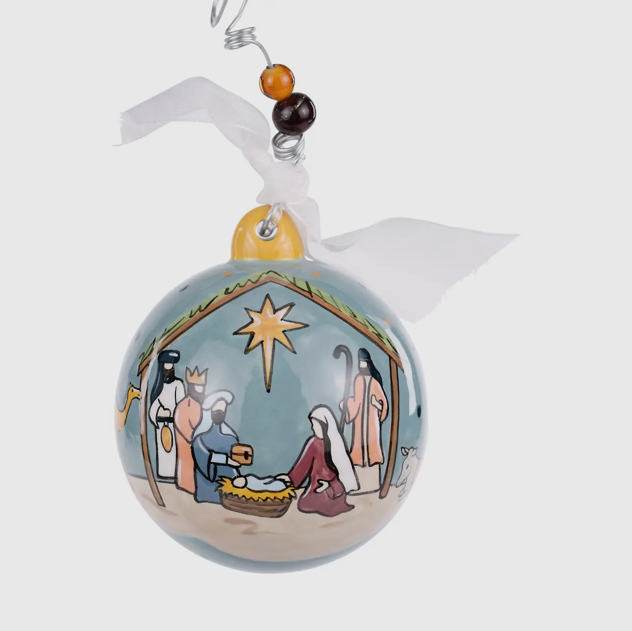 Oh holy night manger ornament