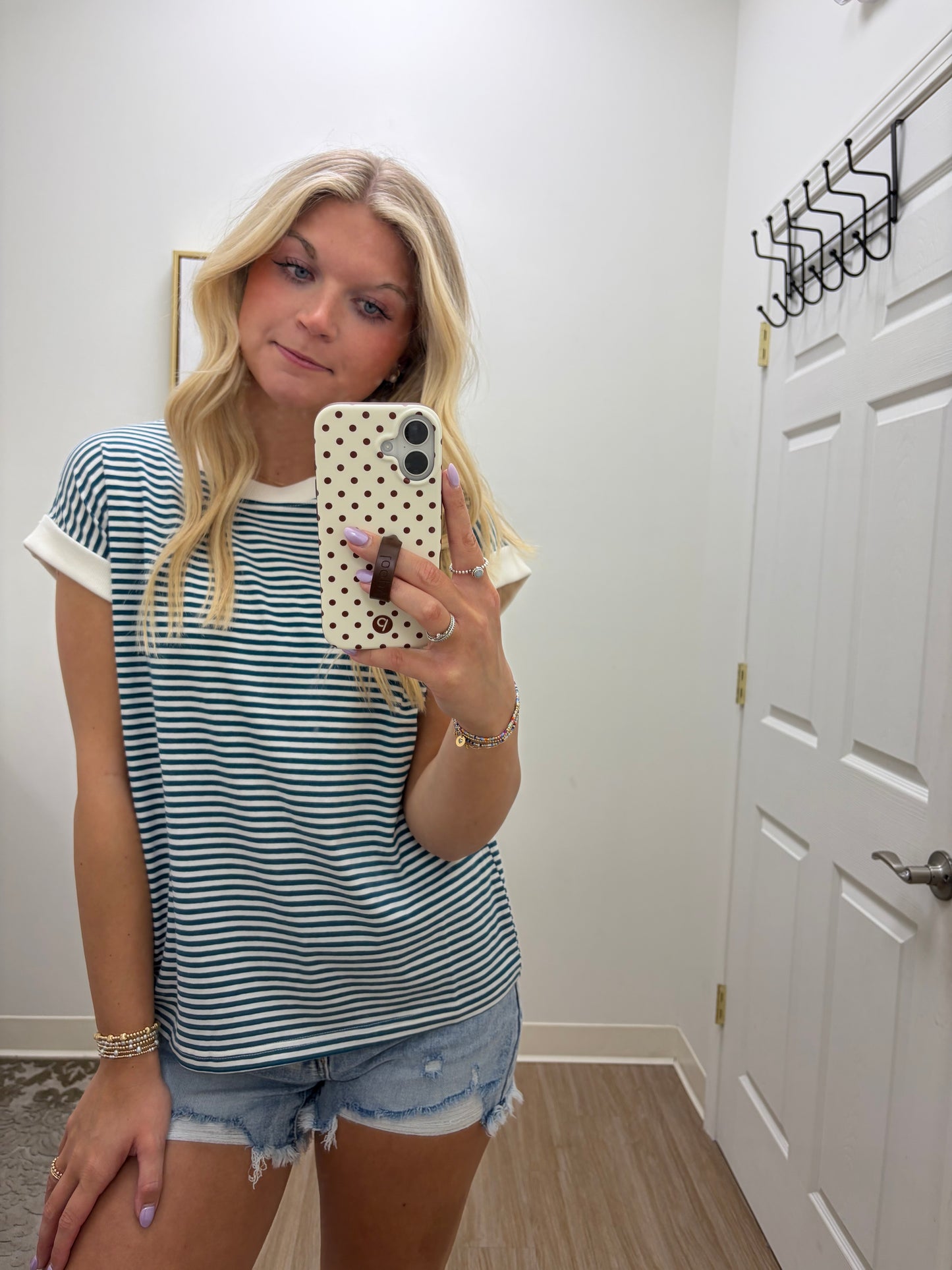 Stripe Everyday Top| Teal