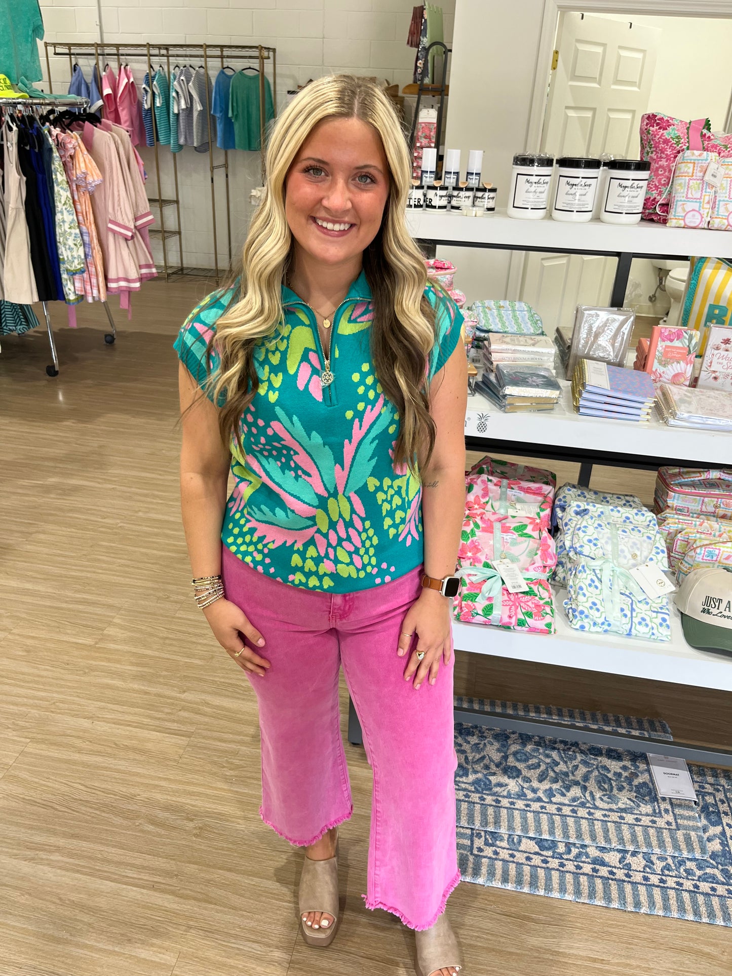 Tropical Half Zip