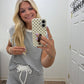 Black Stripe Short Set