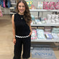 Ric Rac Black Pant Set