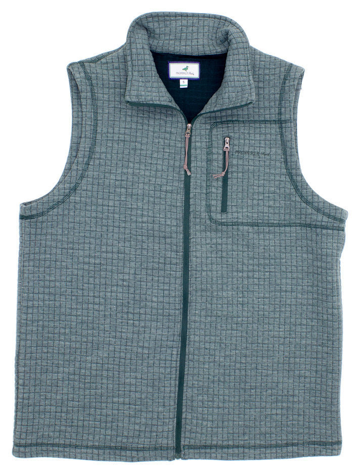 Properly tied brush green vest