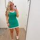 Green Colorblock Activewear Dress
