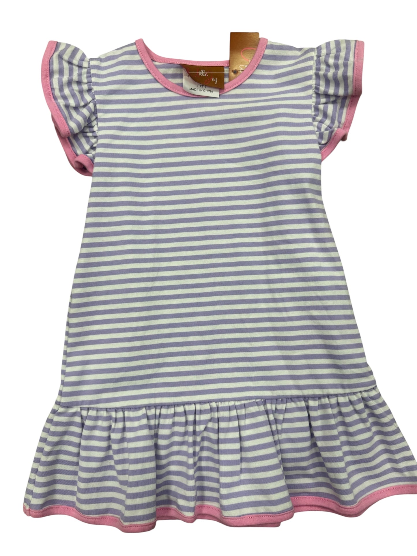 Purple & Pink Striped Dress | Millie Jay NWT
