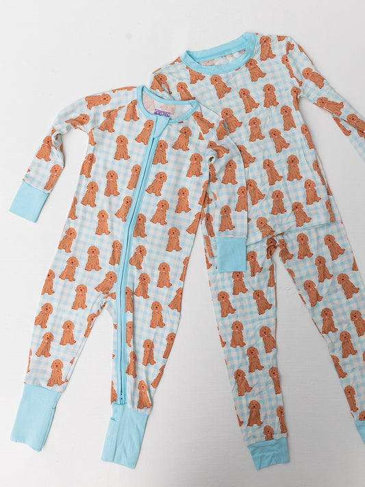 Blue Dog Bamboo PJs Set