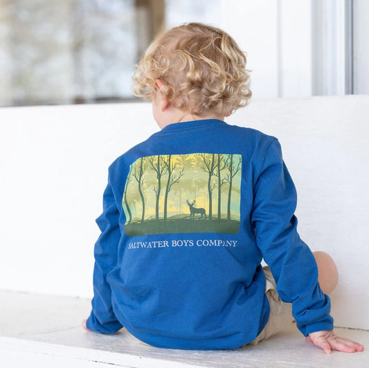 Saltwater boys deer scene ls tee