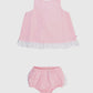Pink and White Swiss Dot Bloomer Set