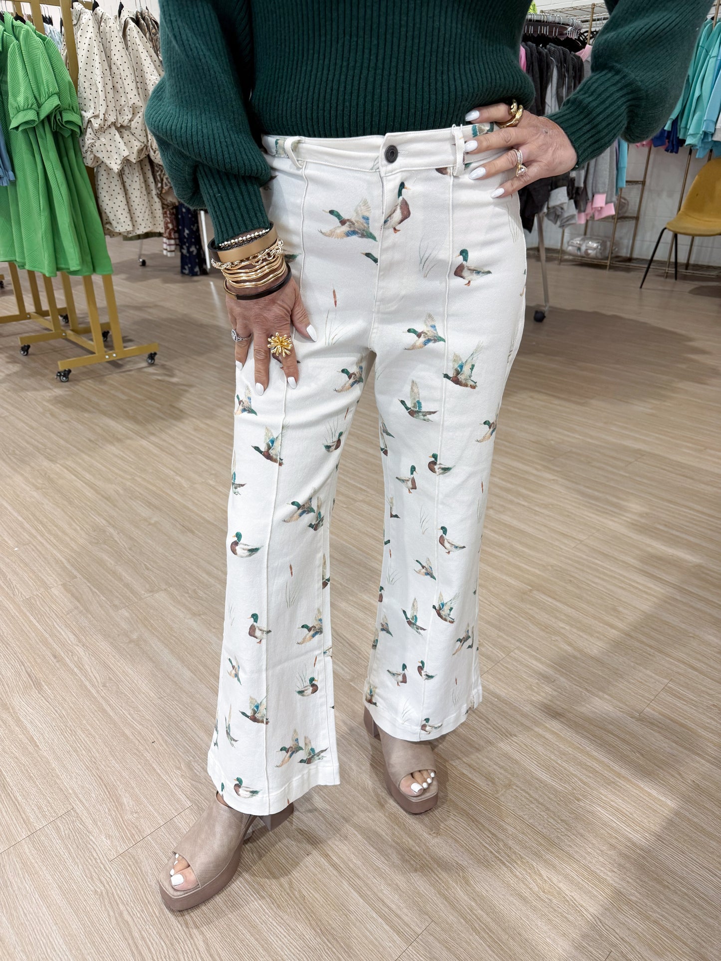 Mallard Stretch Wide Leg Denim Jeans