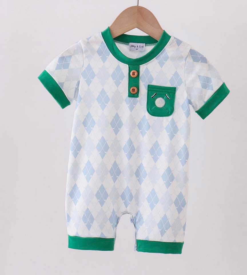 Golf boy romper