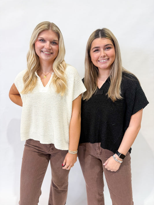 Back Patch Sweater | Black