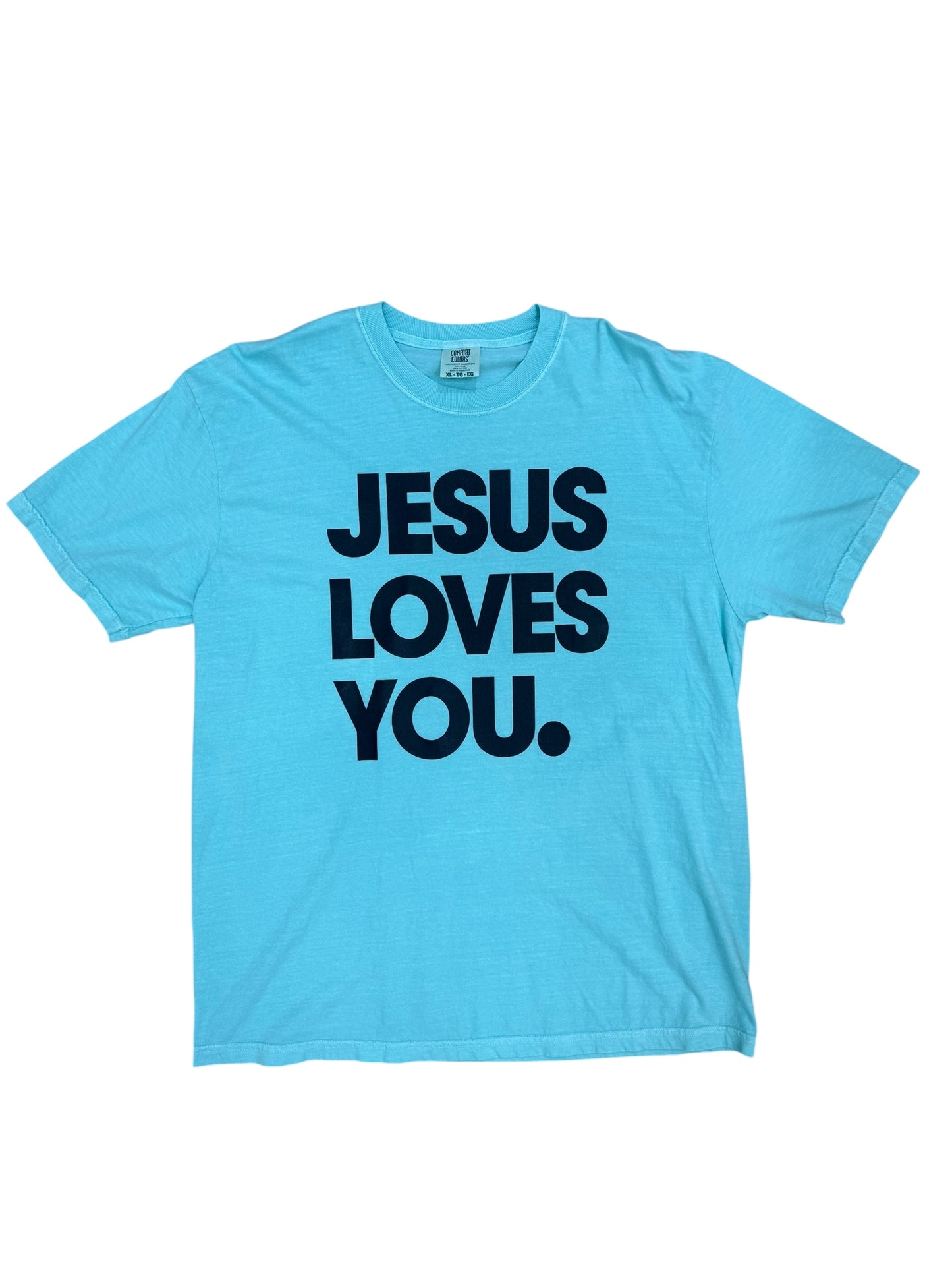 Teal Jesus Loves You Tee