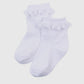 White 3-Pack Ruffle Ankle Socks