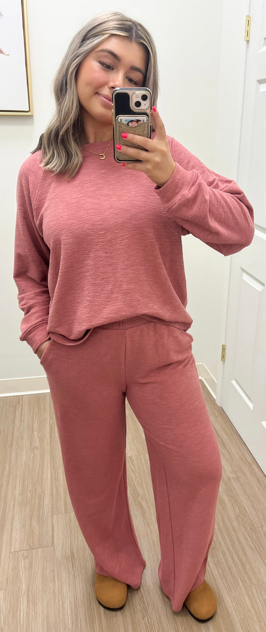 Long Sleeve Everyday Set- Salmon