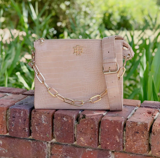 Ariana Crossbody Latte Snakeskin