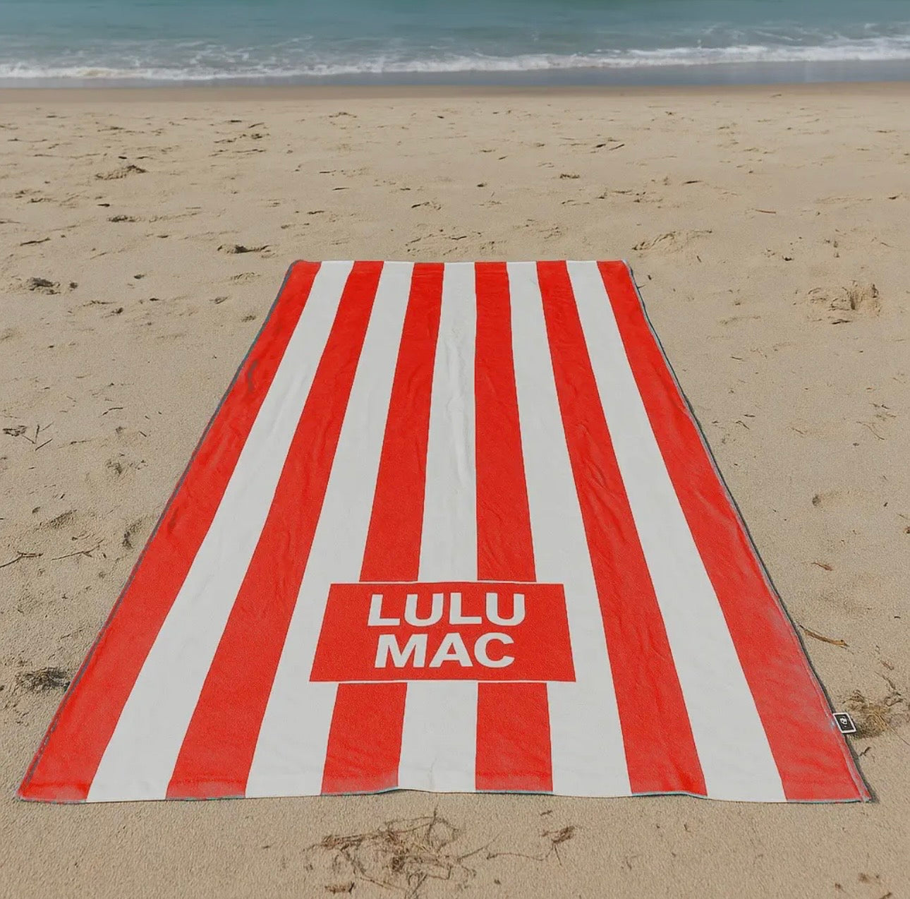 Lulu Mac Beach Towel Red/White