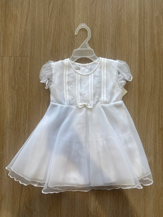 White Heirloom Dress with Bow