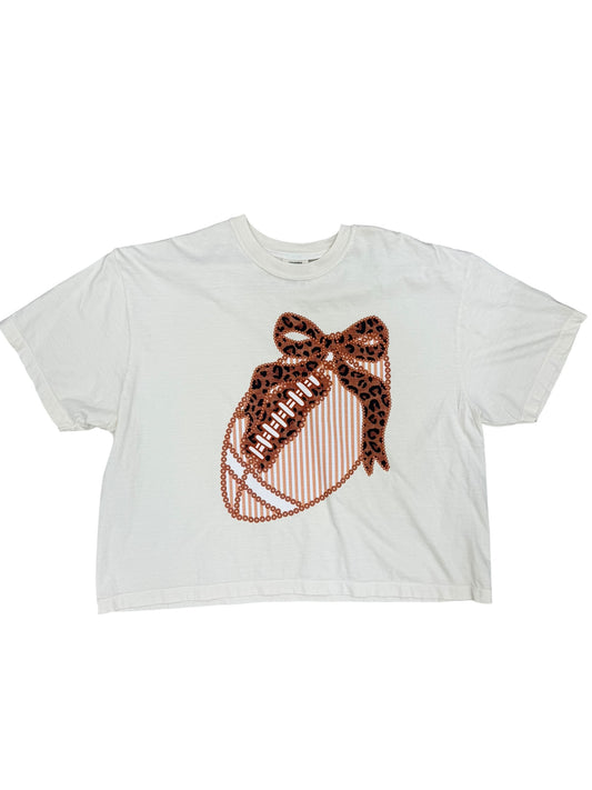 Cropped Cheetah Football Tee