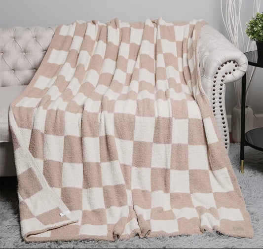 Softest blankets ever beige check