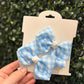 Light Blue Gingham Bow