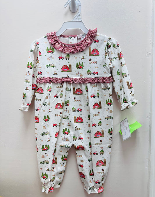 Girl Farm Romper