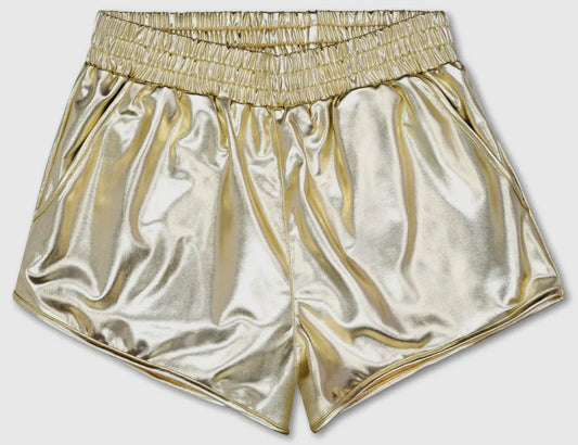 Gold Metallic Shorts