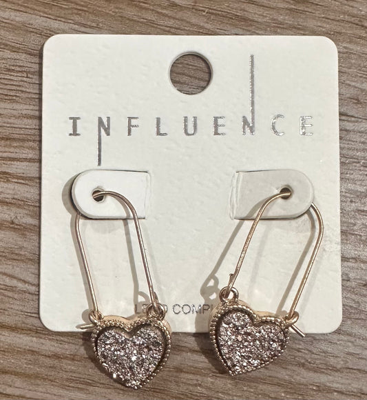 Silver & Gold Heart Earrings