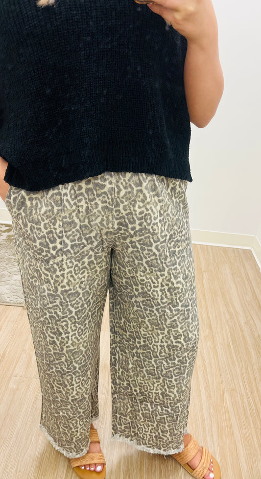Cheetah Wide Leg Pants