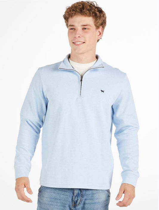 Light Blue Quarter Zip- Simply Southern