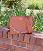Ariana Crossbody Saddle Chevron