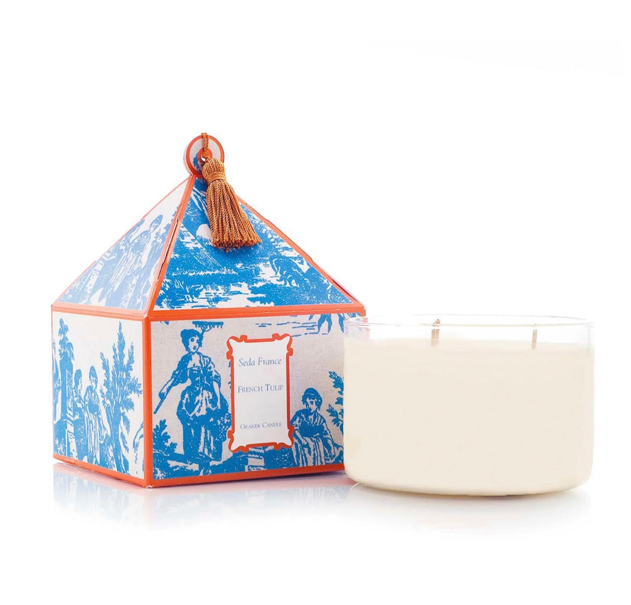 French Tulip Three Wick Candle Seda France