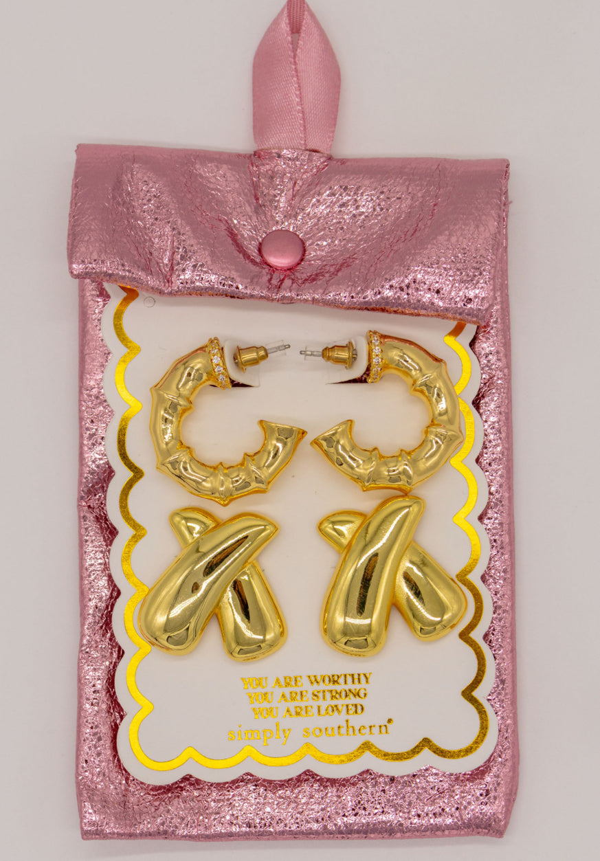 Crossed Earrings - Simply Southern