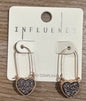 Black & Gold Heart Earrings