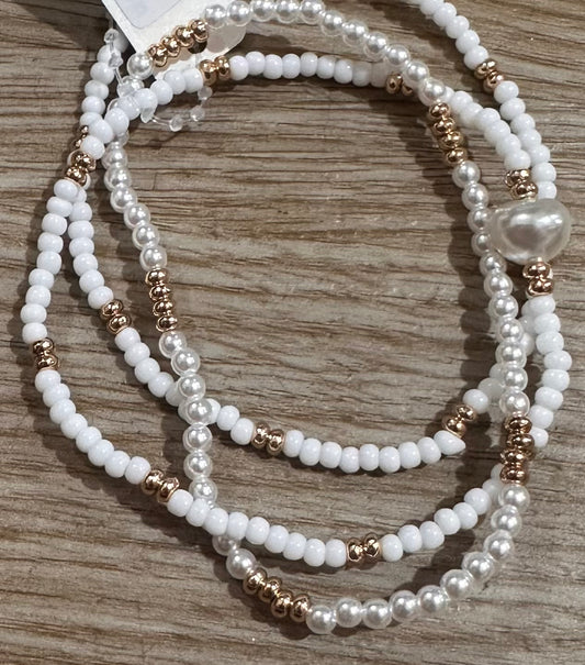 White Bracelet Set