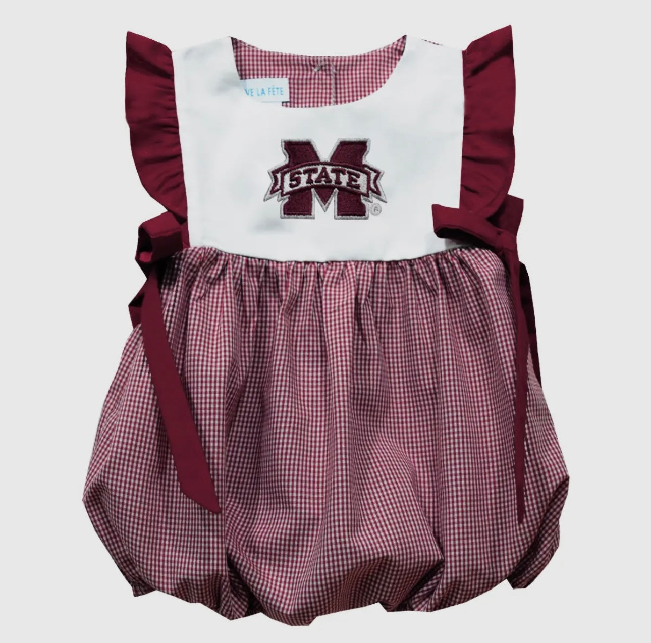 Mississippi State gingham bubble