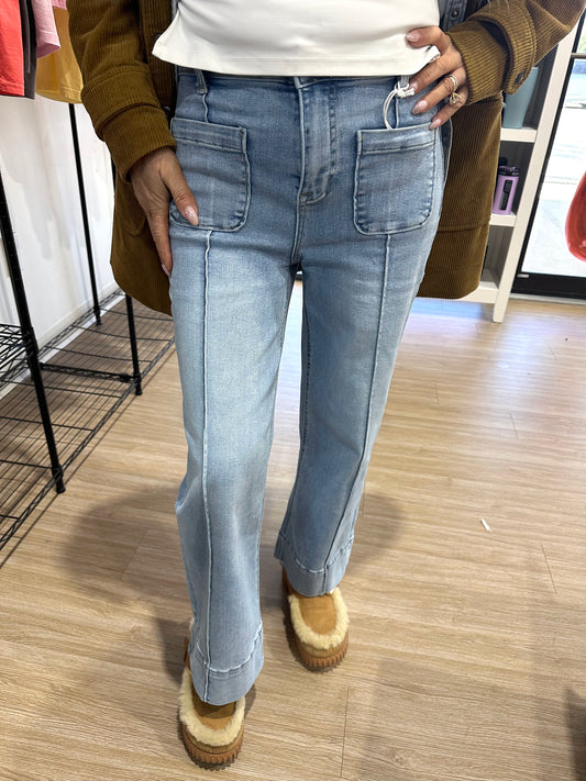 Front Pocket Denim Jeans