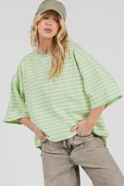 Key Lime Stripe Top