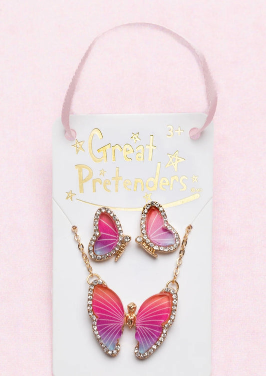 Butterfly Necklace & Earrings