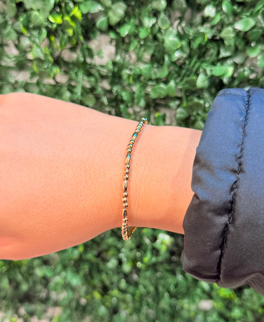 Mixed Gold Beaded Bracelet