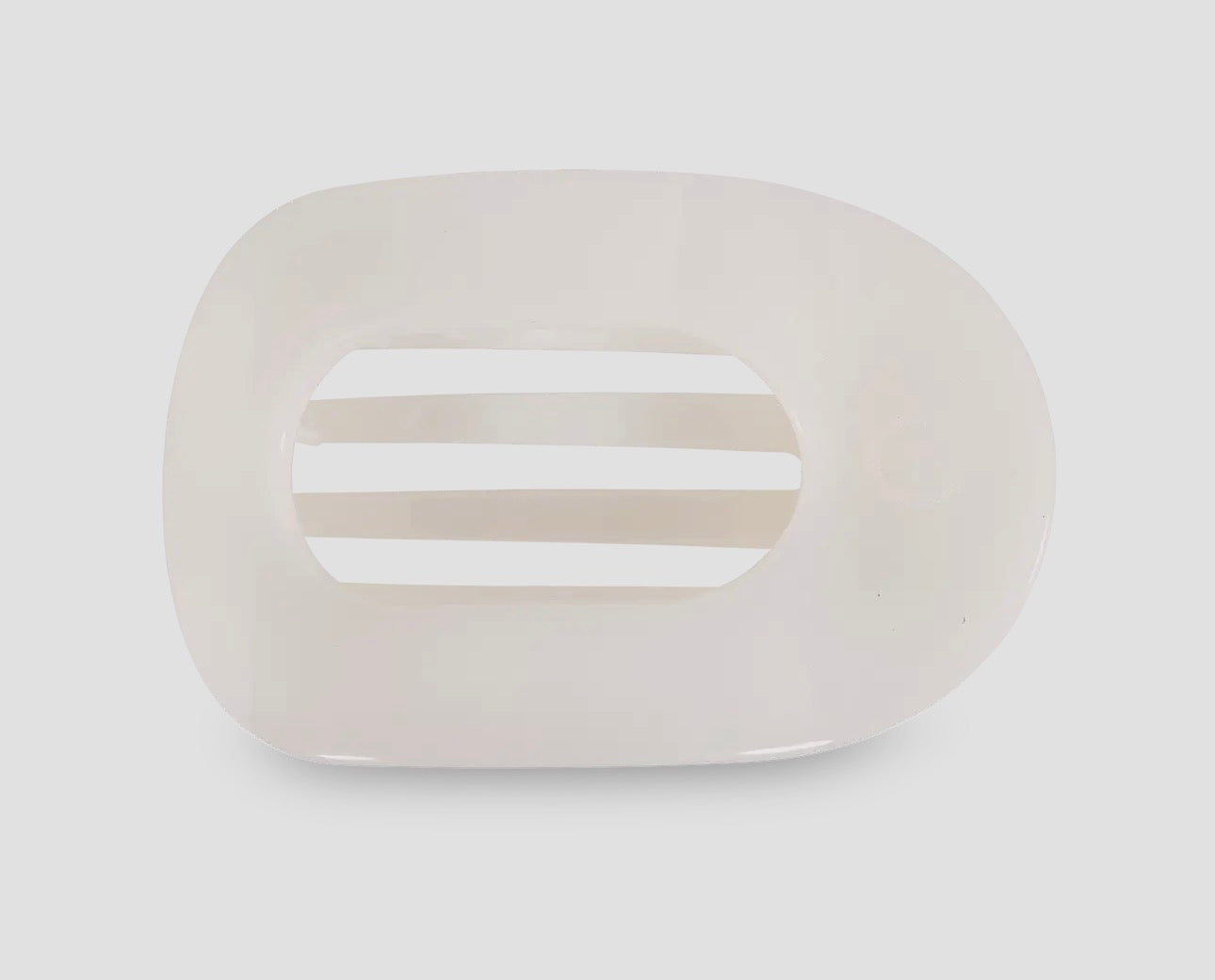 Round Flat Hair Clip | Large | Coconut White