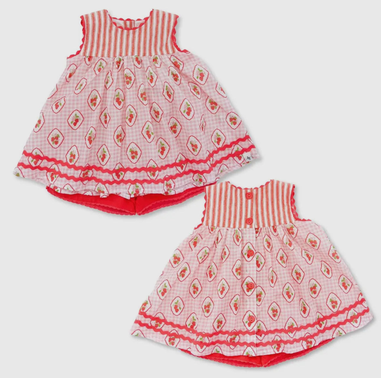 Strawberry Stripe Tunic Set