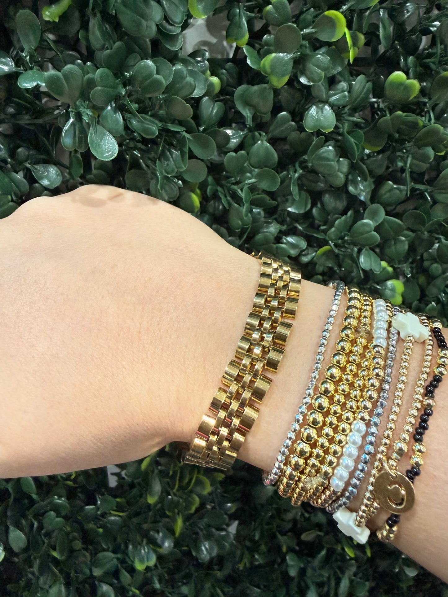 Pleated Gold Bracelet