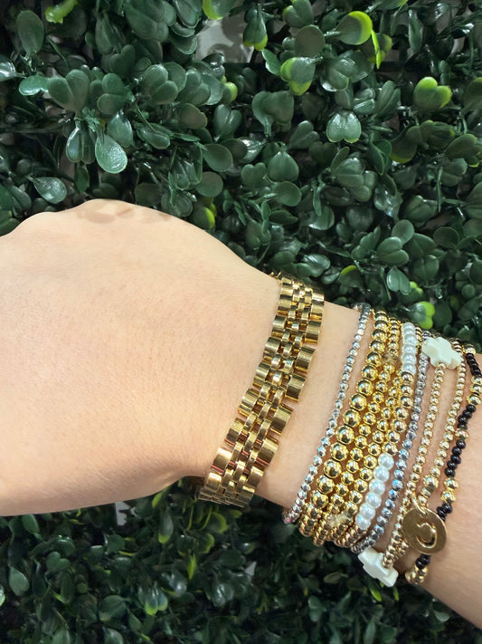 Pleated Gold Bracelet