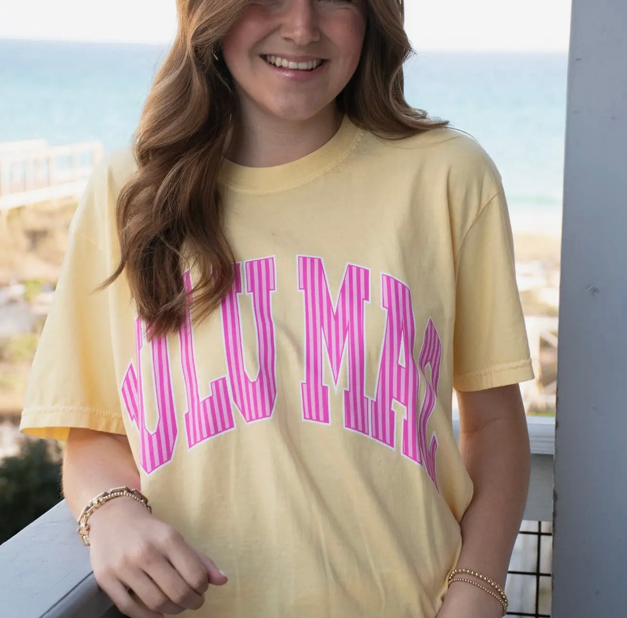 Lulu Mac Yellow/Pink Stripe