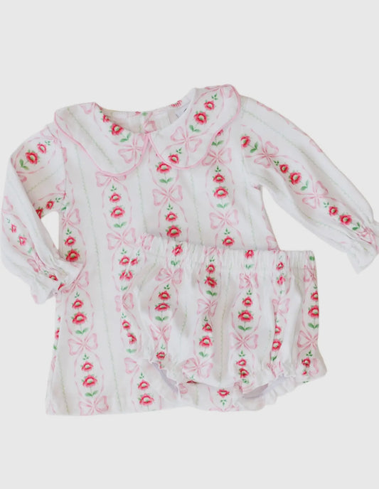 Blossom Bow Floral Long Sleeve
Bloomer Set