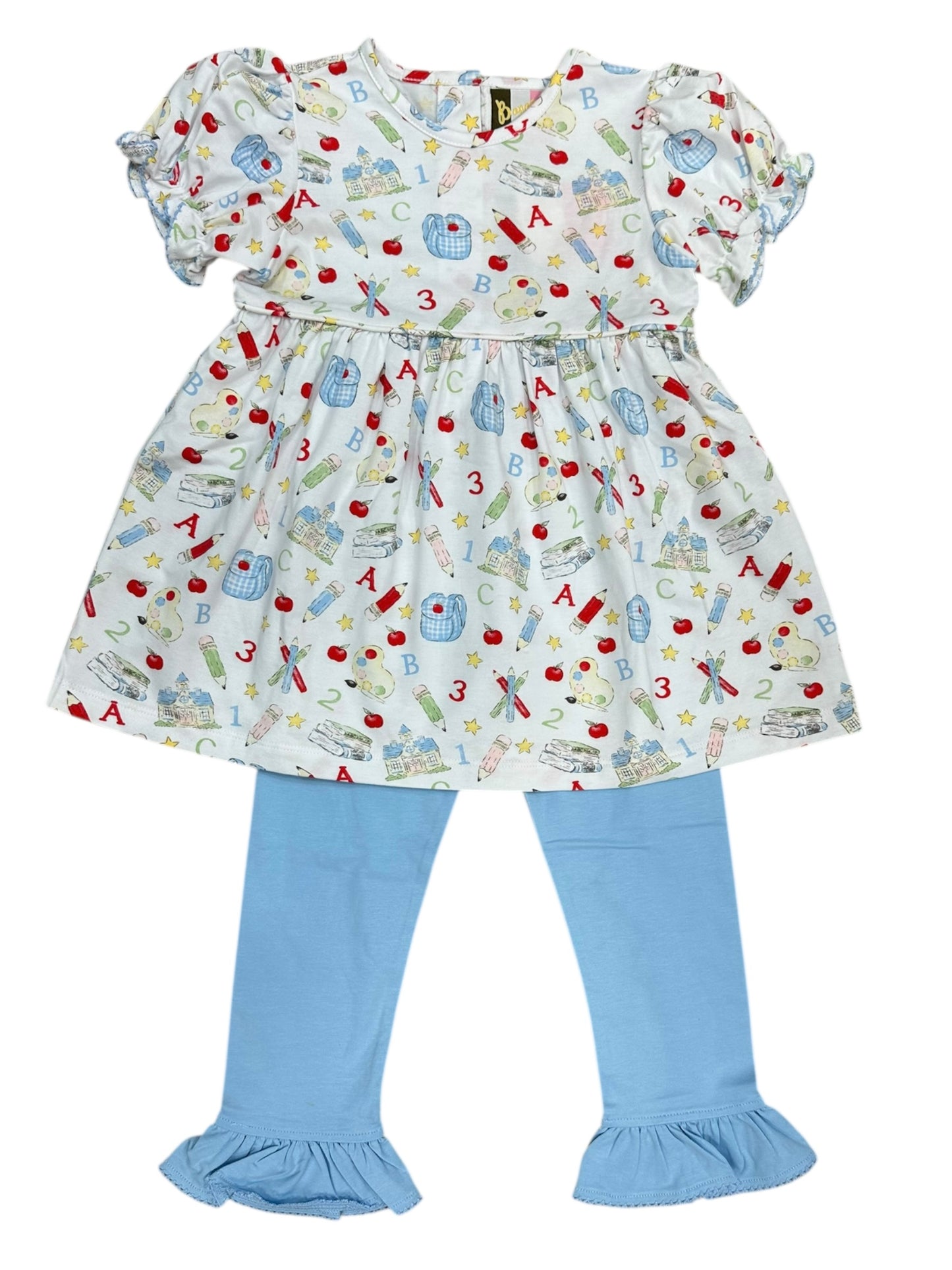 Apple A Day Ruffle Pant Set Banana Split